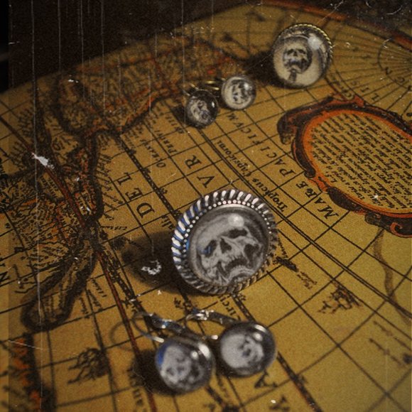 Memento Mori metal set in bronze color - Picture 5 of 6